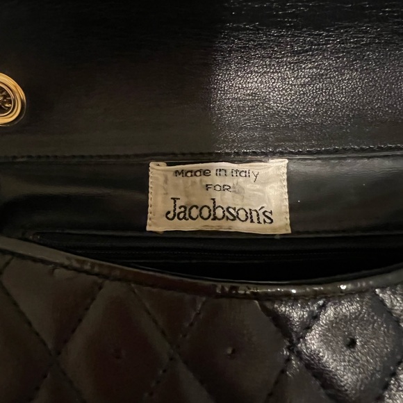 Vintage 50s Leather Bag with Clasp Made in Italy - Picture 10 of 12